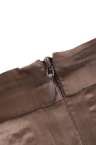 Juan Carlos Obando Women Dress Pants Brown 100% Viscose Inseam 32 Size 0