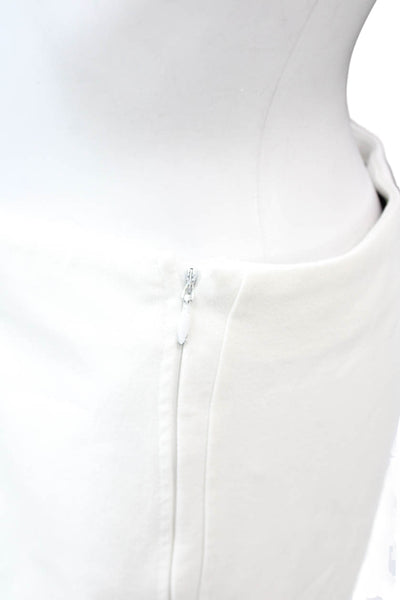 Rena Lange Women Ankle Cropped Dress Pants White Size 14