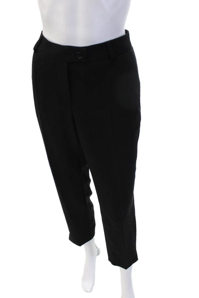Maison Common Unisex Ankle Cropped Dress Pants Black Button Size 38