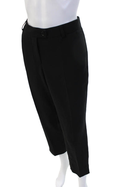 Maison Common Unisex Ankle Cropped Dress Pants Black Button Size 38