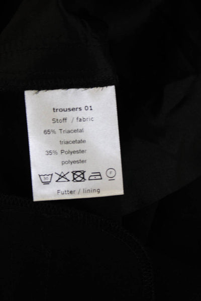 Maison Common Unisex Ankle Cropped Dress Pants Black Button Size 38
