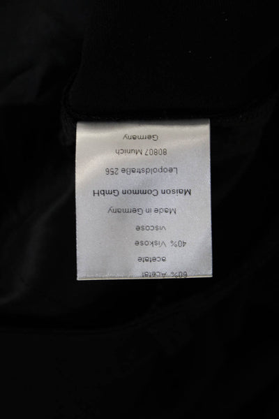 Maison Common Unisex Ankle Cropped Dress Pants Black Button Size 38
