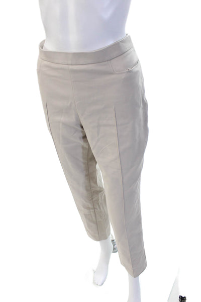 Akris Punto Women Beige Cropped Ankle Dress Pants Zip Size 8