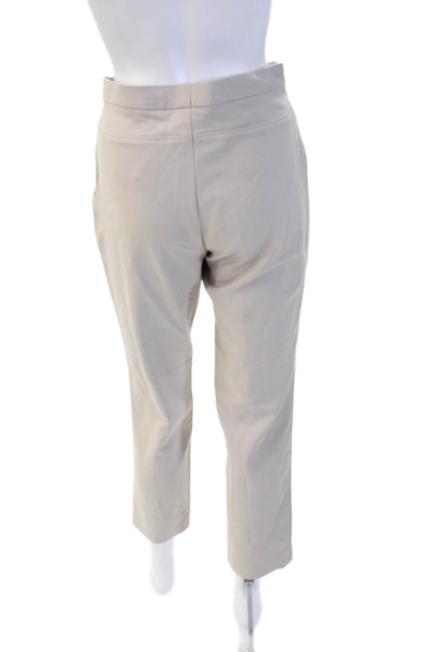 Akris Punto Women Beige Cropped Ankle Dress Pants Zip Size 8