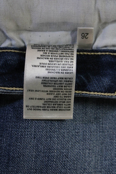L'Agence Womens Dark Blue Cropped Flare Jeans Size 26