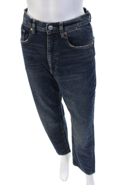 DL1961 Unisex Straight Jeans Dark Blue High Rise 28 Inseam Size 26