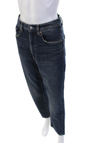 DL1961 Unisex Straight Jeans Dark Blue High Rise 28 Inseam Size 26