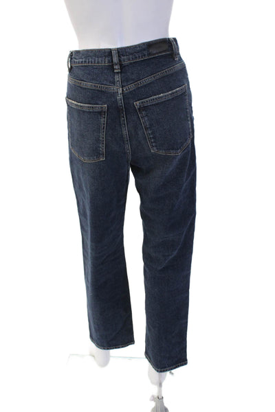 DL1961 Unisex Straight Jeans Dark Blue High Rise 28 Inseam Size 26