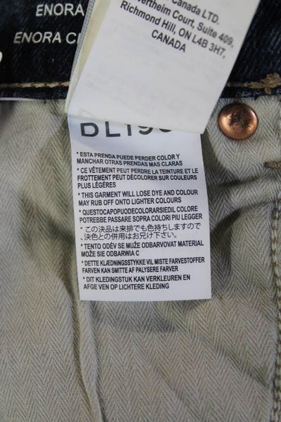 DL1961 Unisex Straight Jeans Dark Blue High Rise 28 Inseam Size 26
