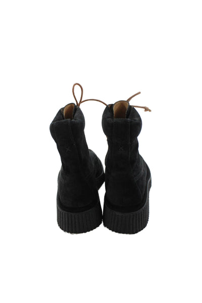 Rag & Bone Womens Sloane Suede Lace-Up Combat Boots Black Size 8.5