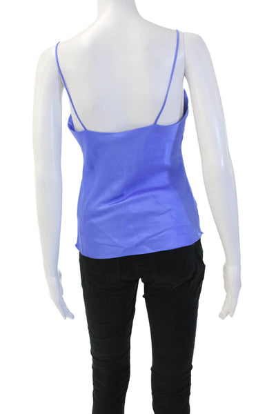 Natori Womens V-Neck Spaghetti Strap Camisole Blue Polyester Size S