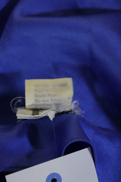 Natori Womens V-Neck Spaghetti Strap Camisole Blue Polyester Size S