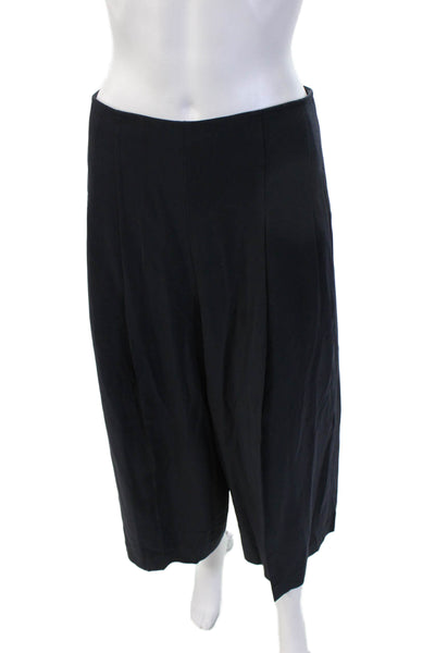 Club Monaco Womens Cropped Dress Pants Black Zip 80% Acetate Size 8
