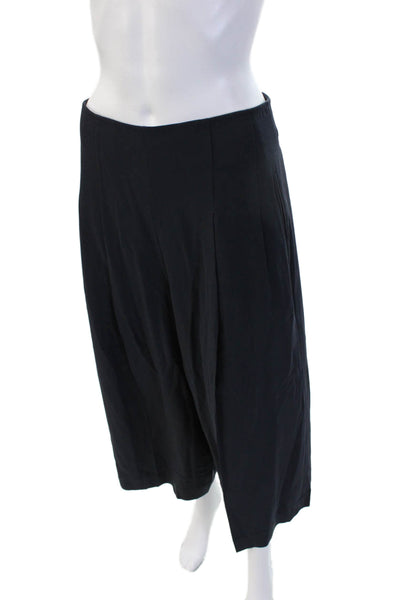 Club Monaco Womens Cropped Dress Pants Black Zip 80% Acetate Size 8