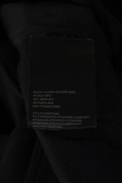 Club Monaco Womens Cropped Dress Pants Black Zip 80% Acetate Size 8