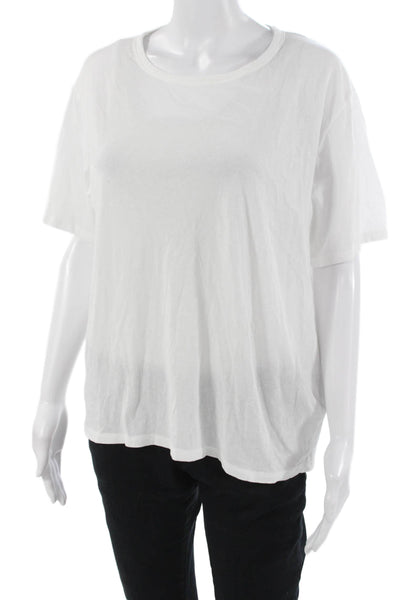Everlane Womens Basic White Cotton Crew Neck Short Sleeve T-Shirt Size M