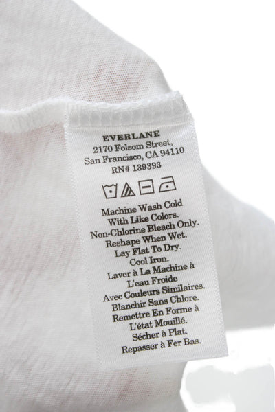 Everlane Womens Basic White Cotton Crew Neck Short Sleeve T-Shirt Size M