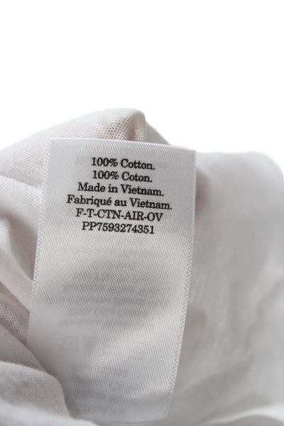 Everlane Womens Basic White Cotton Crew Neck Short Sleeve T-Shirt Size M