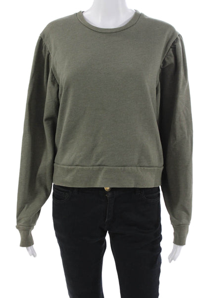 Joes Womens Pullover Sweatshirts Green Crew Neck Long Sleeve Size S