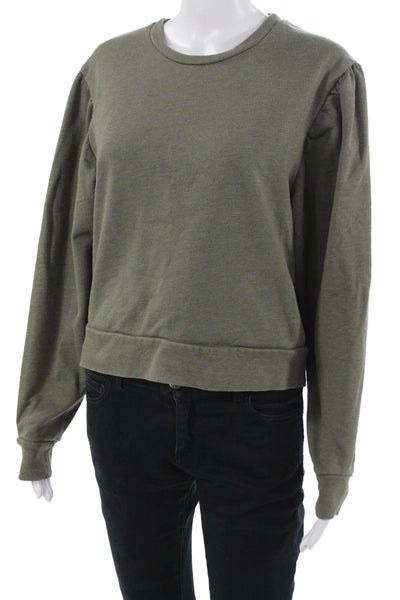 Joes Womens Pullover Sweatshirts Green Crew Neck Long Sleeve Size S