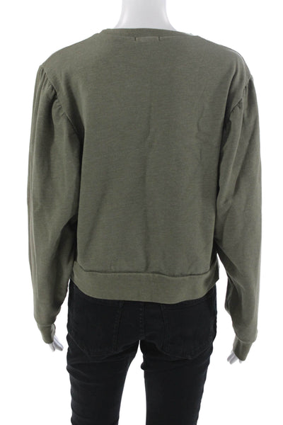 Joes Womens Pullover Sweatshirts Green Crew Neck Long Sleeve Size S