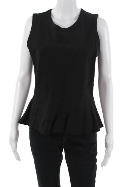 J Crew Women Black Sleeveless Round Neck Tank Size M