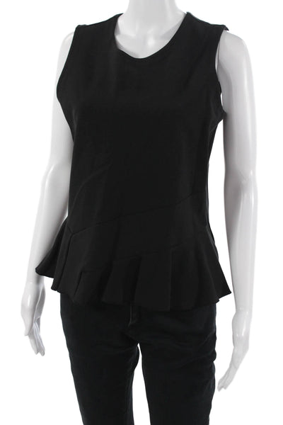 J Crew Women Black Sleeveless Round Neck Tank Size M