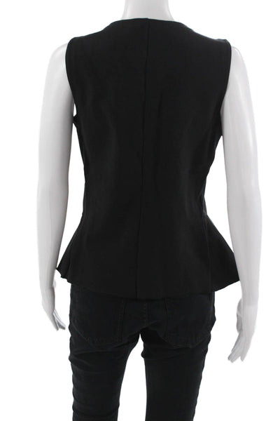 J Crew Women Black Sleeveless Round Neck Tank Size M
