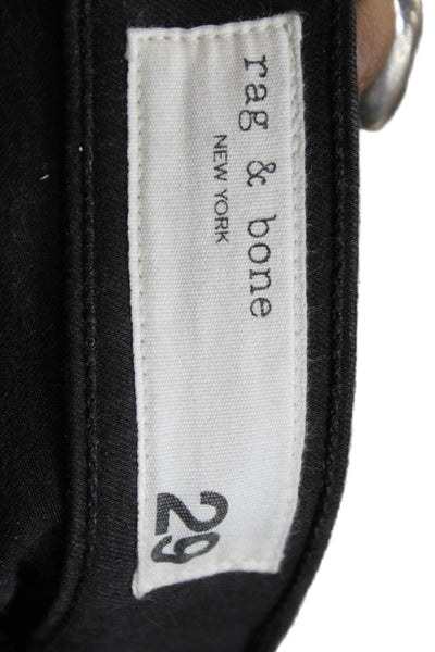 Rag & Bone Womens Black Ankle Skinny Jeans High Rise Button Fly Size 29