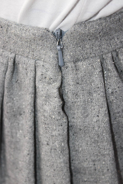 Cacharel Womens Pleated A-Line Skirt Gray Knee Length Size 40