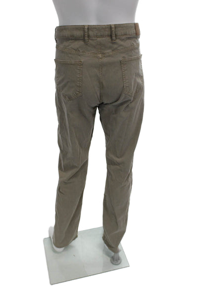 Peter Millar Mens Brown Chinos 90% Polyamide 10% Elastane Size 42