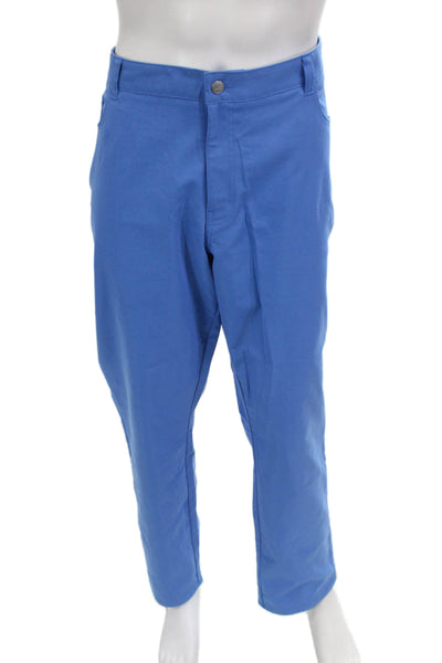 Peter Millar Mens Chino Pants Blue Polyester Button Size 42