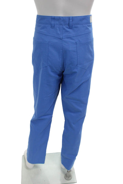 Peter Millar Mens Chino Pants Blue Polyester Button Size 42