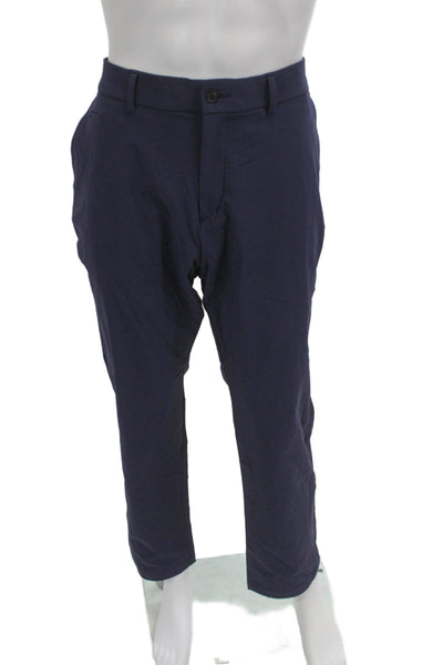 Kjus Mens Dress Pants Dark Blue Button 90% Polyamide Size 40