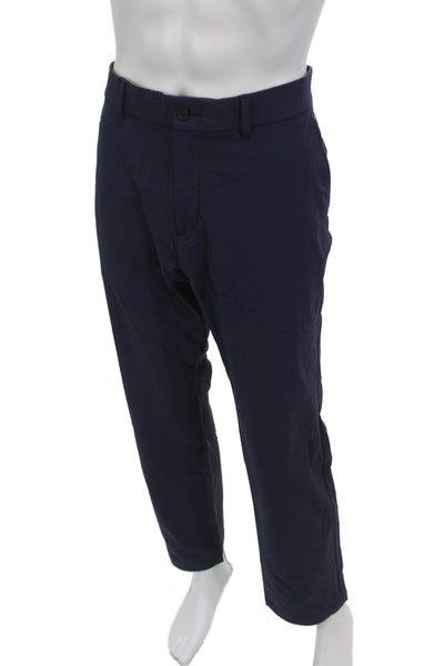 Kjus Mens Dress Pants Dark Blue Button 90% Polyamide Size 40