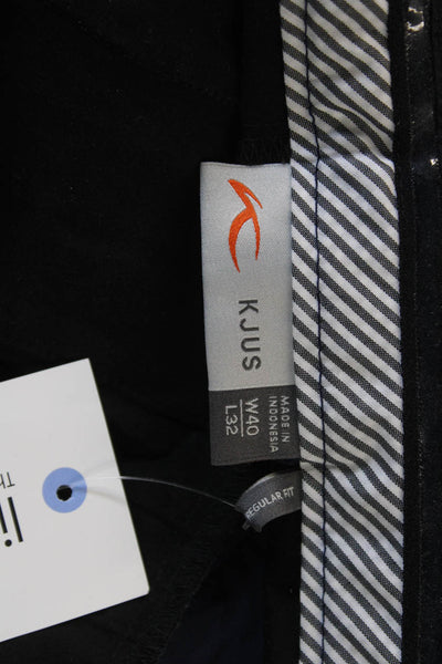 Kjus Mens Dress Pants Dark Blue Button 90% Polyamide Size 40