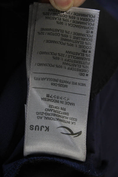 Kjus Mens Dress Pants Dark Blue Button 90% Polyamide Size 40