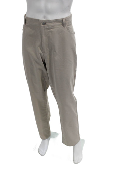 Peter Millar Mens Chino Pants Beige Button Big & Tall Size 42