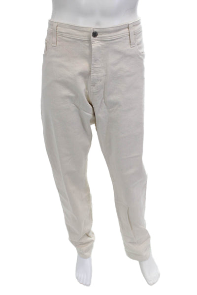 AG Adriano Goldschmied Mens White Jeans Button 34 Inseam Size 40