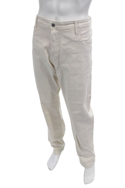 AG Adriano Goldschmied Mens White Jeans Button 34 Inseam Size 40