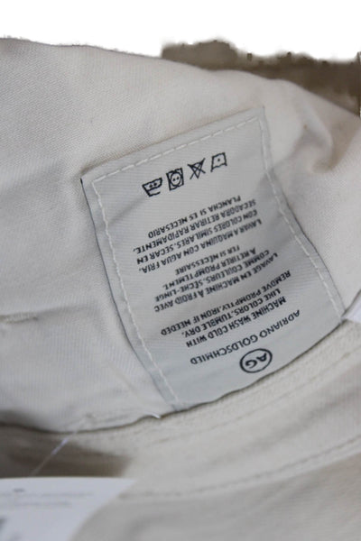 AG Adriano Goldschmied Mens White Jeans Button 34 Inseam Size 40