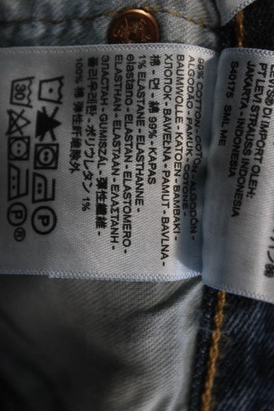 Levis Mens Dark Blue Straight Jeans Button Fly Big & Tall Size 40