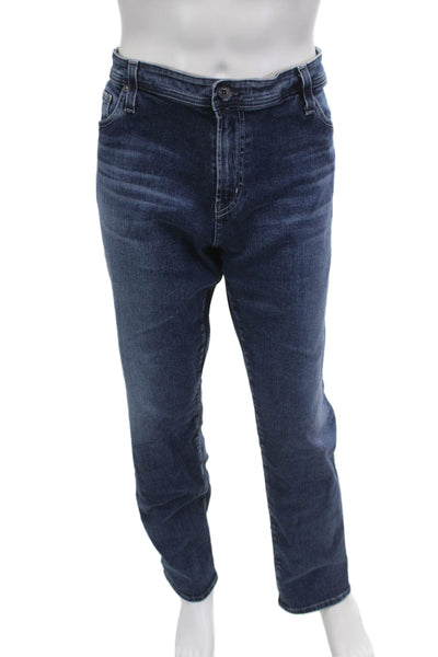 AG Adriano Goldschmied Mens Dark Blue Straight Jeans Big & Tall Size 40