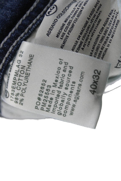 AG Adriano Goldschmied Mens Dark Blue Straight Jeans Big & Tall Size 40