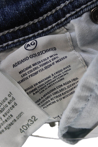 AG Adriano Goldschmied Mens Dark Blue Straight Jeans Big & Tall Size 40