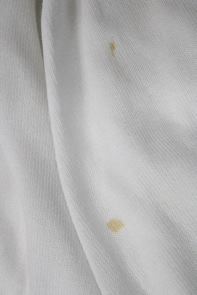 Lacoste Mens V-Neck Pullover Sweater White 100% Cotton Size 6