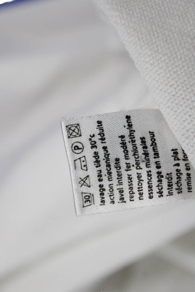Lacoste Mens V-Neck Pullover Sweater White 100% Cotton Size 6