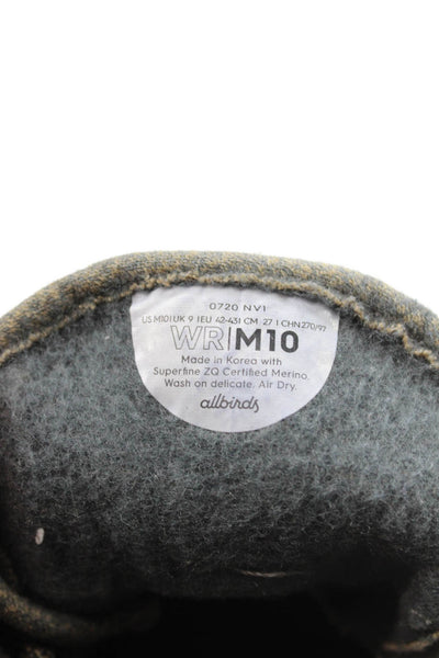 Allbirds Mens Lace Up Round Toe Wool Running Sneakers Gray White Size 10