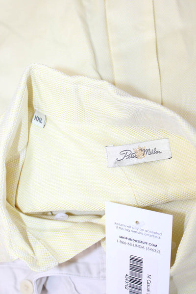 Brooks Brothers Mens Button Front Collared Striped Shirt Blue White Cotton XL