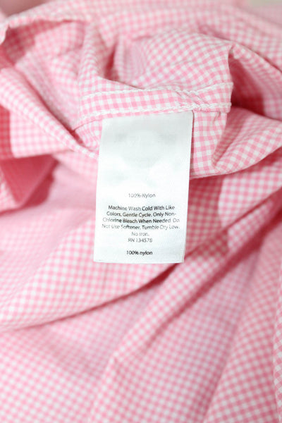 Vineyard Vines Mens Button Front Collared Tucker Shirt Pink White Size XL